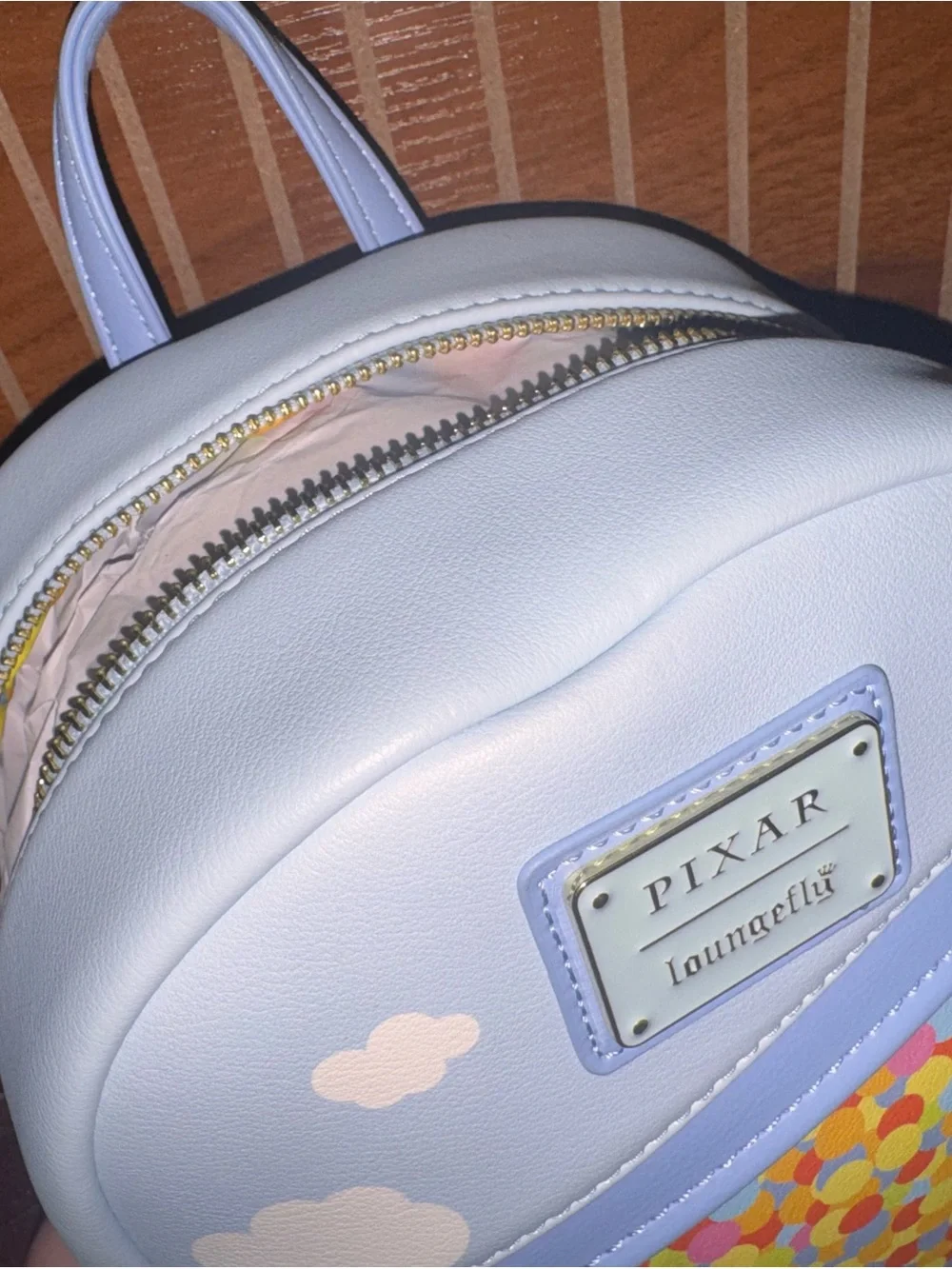 Loungefly Light Blue Pixar Up Balloon Mini Backpack